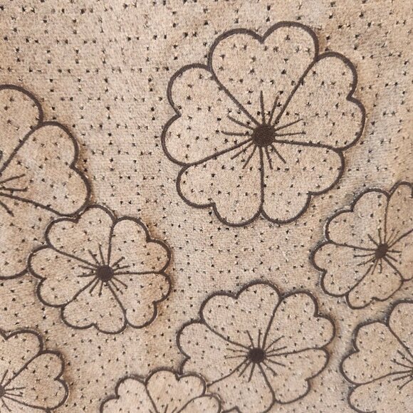 Kay Unger New York Brown Wool Laser Cut Floral Trim Fitted Sheath Pencil Dress 8 - Picture 4 of 9